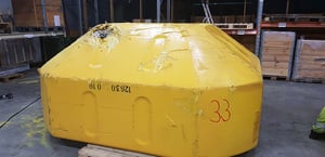 Skadet bøye før reparasjon